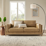 Fern 81 inch Vegan Leather Sofa in Toast