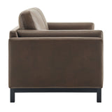 Fern 63 inch Vegan Leather Loveseat in Espresso