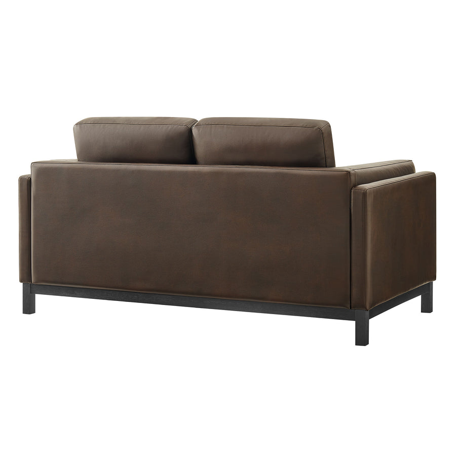 Fern 63 inch Vegan Leather Loveseat in Espresso