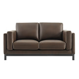 Fern 63 inch Vegan Leather Loveseat in Espresso