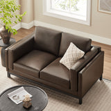 Fern 63 inch Vegan Leather Loveseat in Espresso