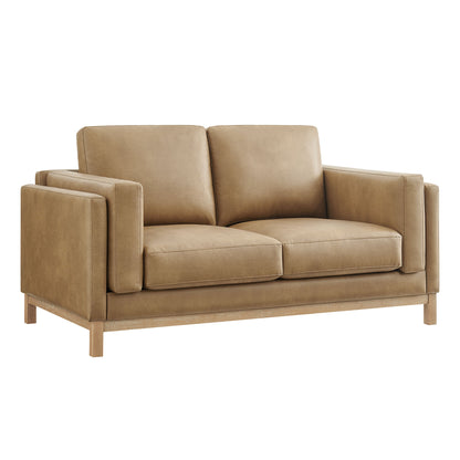 Roscoe 63 inch Vegan Leather Loveseat by Furniture for America