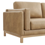 Fern 63 inch Vegan Leather Loveseat in Toast