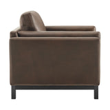 Fern Vegan Leather Armchair in Espresso