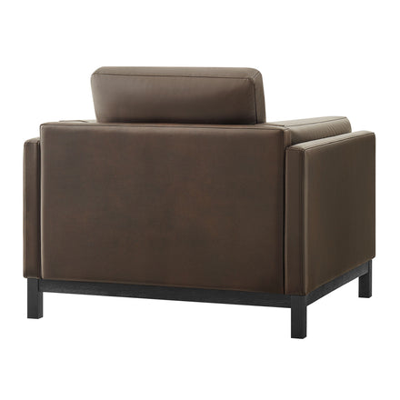 Roscoe Vegan Leather Armchair in Espresso