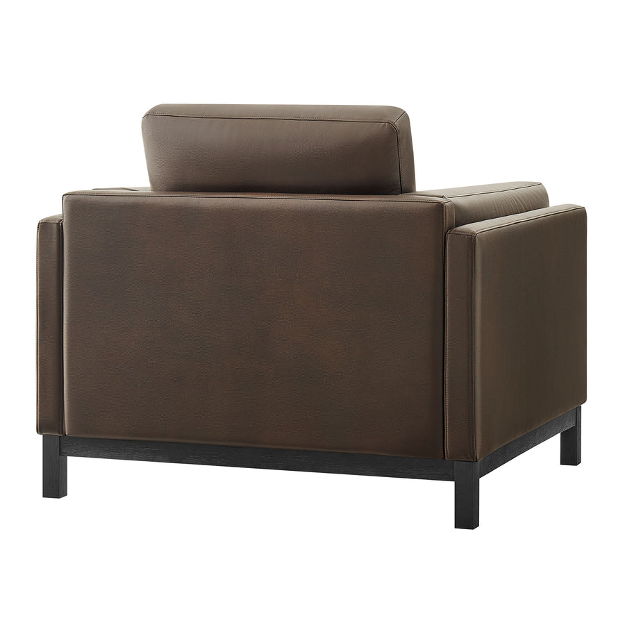 Fern Vegan Leather Armchair in Espresso