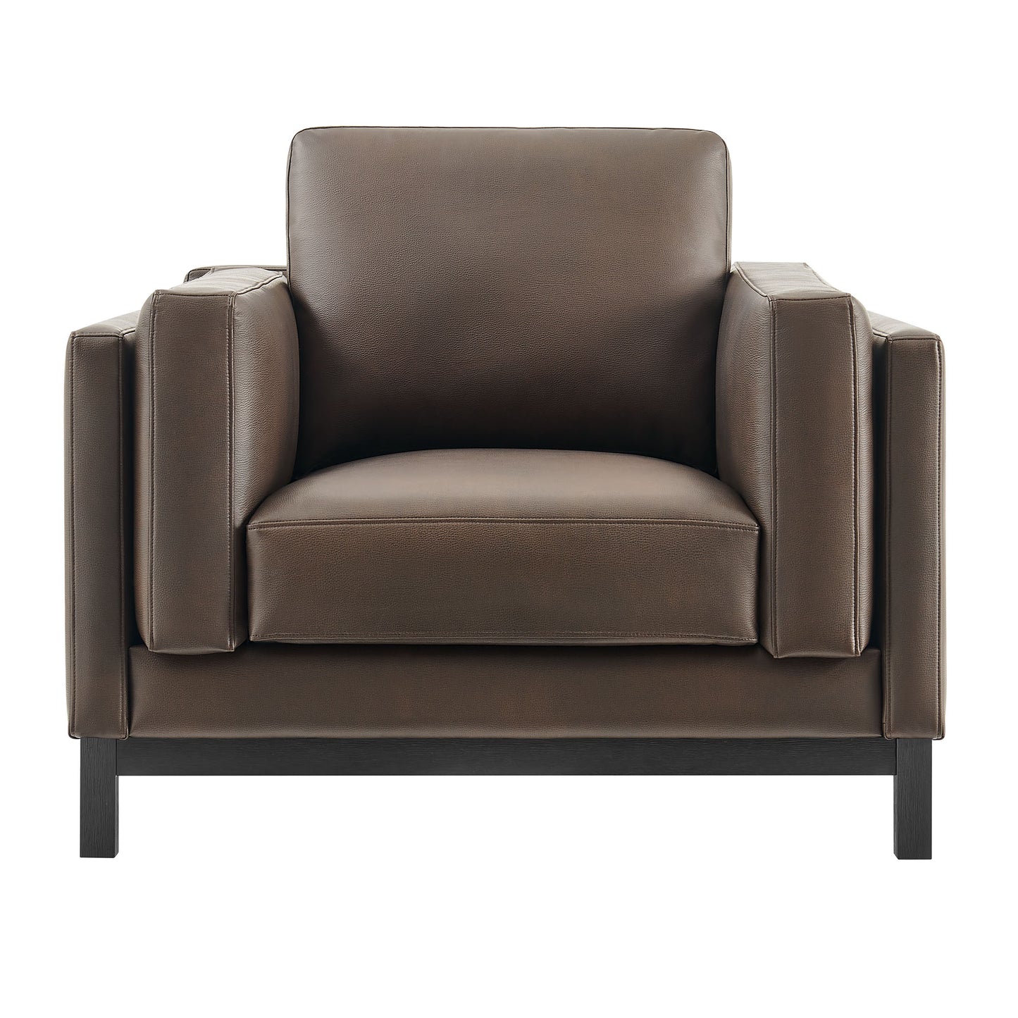 Fern Vegan Leather Armchair in Espresso