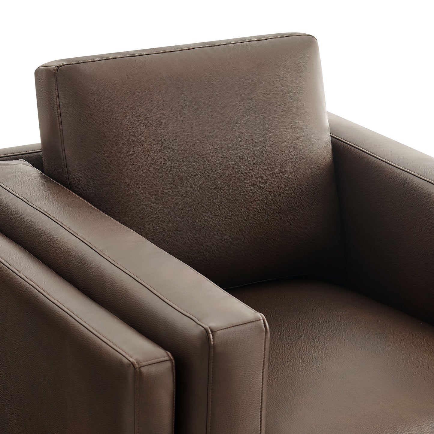 Fern Vegan Leather Armchair in Espresso