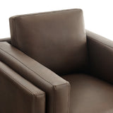 Fern Vegan Leather Armchair in Espresso