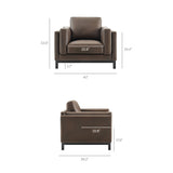 Fern Vegan Leather Armchair in Espresso