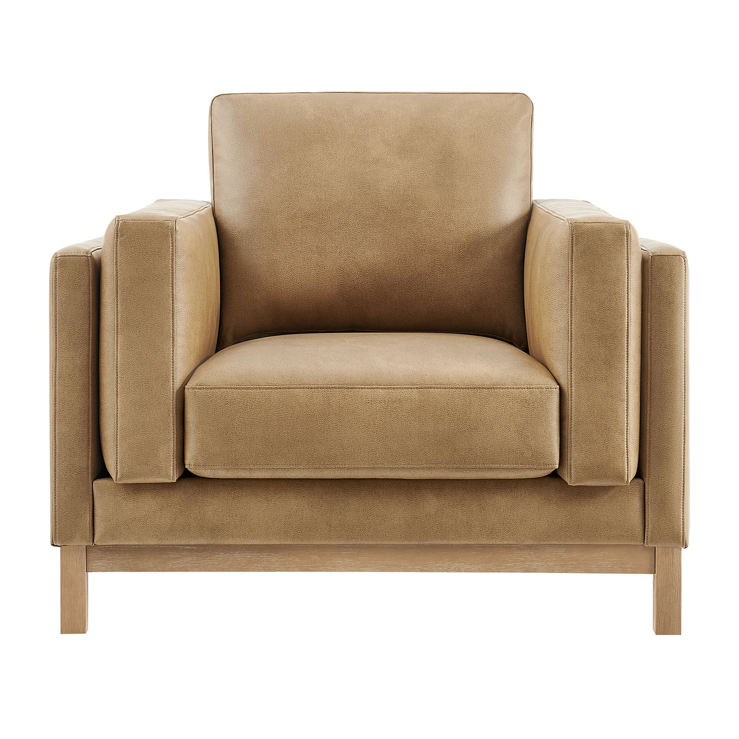 Fern Vegan Leather Armchair in Toast