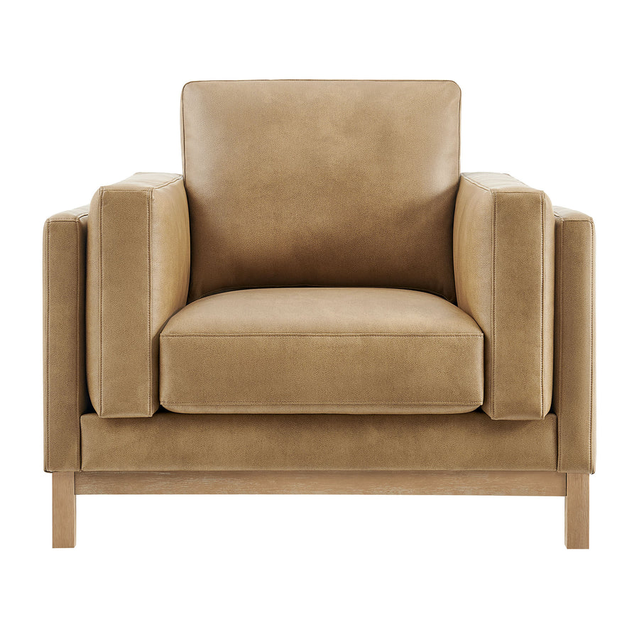 Fern Vegan Leather Armchair in Toast