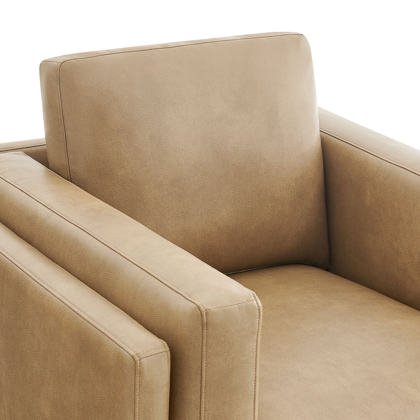 Fern Vegan Leather Armchair in Toast