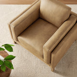 Fern Vegan Leather Armchair in Toast