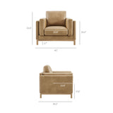 Fern Vegan Leather Armchair in Toast