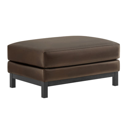 Roscoe Vegan Leather Ottoman by Furniture for America