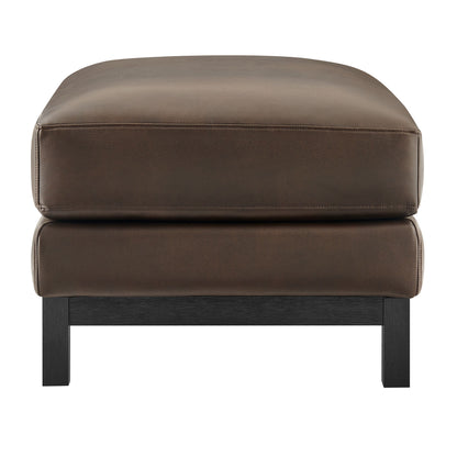 Roscoe Vegan Leather Ottoman by Furniture for America