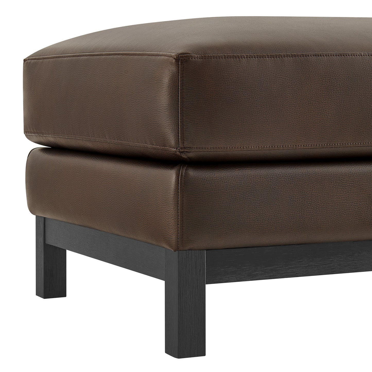 Roscoe Vegan Leather Ottoman by Furniture for America