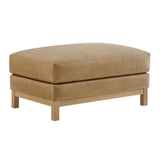 Fern Vegan Leather Ottoman in Toast