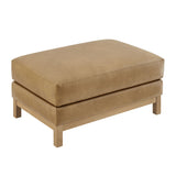 Fern Vegan Leather Ottoman in Toast