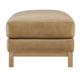 Fern Vegan Leather Ottoman in Toast