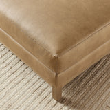 Fern Vegan Leather Ottoman in Toast