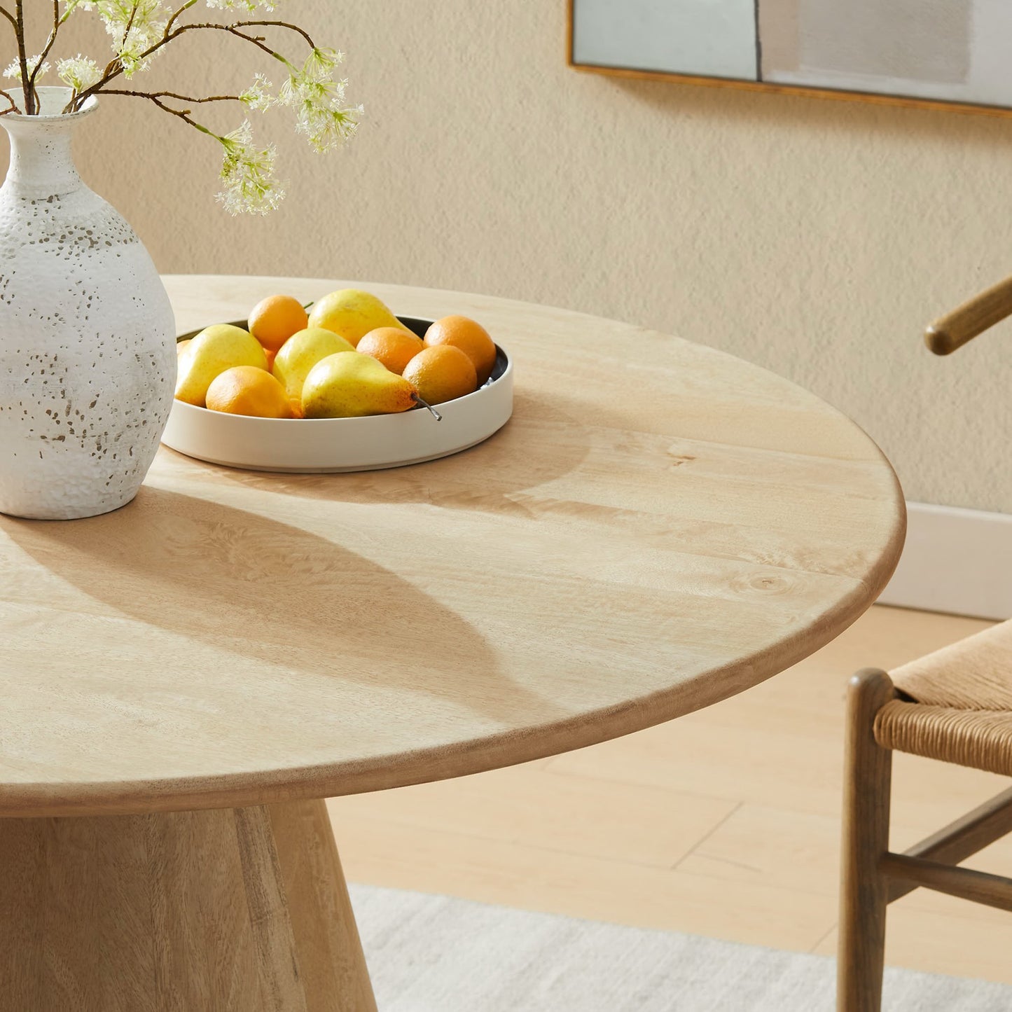 Sabelle 47" Round Wood Dining Table by Furniture For America