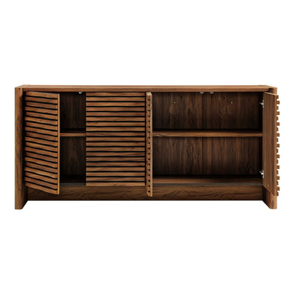 Emric Wave 66" 4-Door Sideboard by Furniture For America