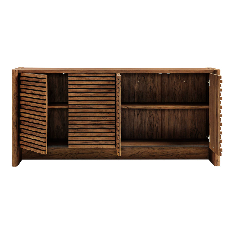 Sol Wave 66" 4-Door Sideboard in Walnut
