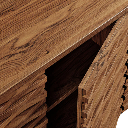Emric Wave 66" 4-Door Sideboard in Walnut