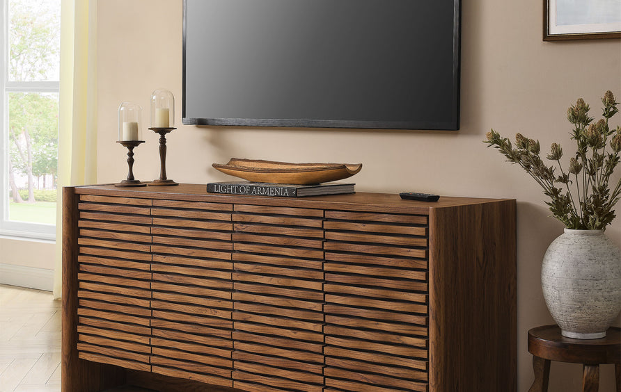 Sol Wave 66" 4-Door Sideboard in Walnut