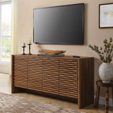 Sol Wave 66" 4-Door Sideboard in Walnut
