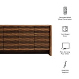 Sol Wave 66" 4-Door Sideboard in Walnut