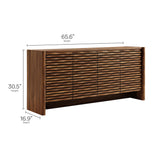 Sol Wave 66" 4-Door Sideboard in Walnut