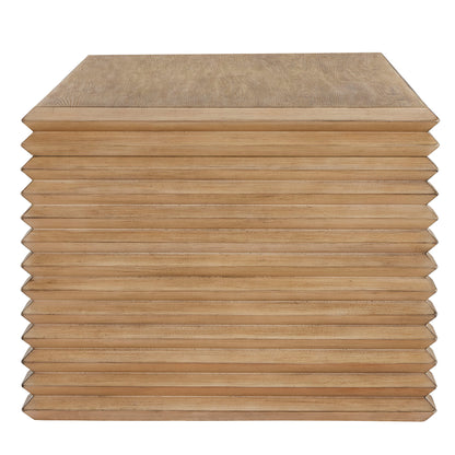 Canto Rectangular Stacked Design Coffee Table by Furniture For America