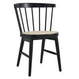 Peratallada Curved Spindle Back Dining Chairs Set of 2 in Black