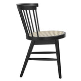Peratallada Curved Spindle Back Dining Chairs Set of 2 in Black