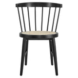 Peratallada Curved Spindle Back Dining Chairs Set of 2 in Black