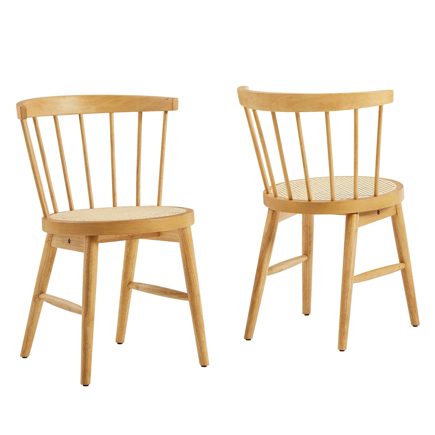 Lykke Curved Spindle Back Dining Chairs Set of 2 by Furniture For America
