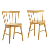 Peratallada Curved Spindle Back Dining Chairs Set of 2 in Natural