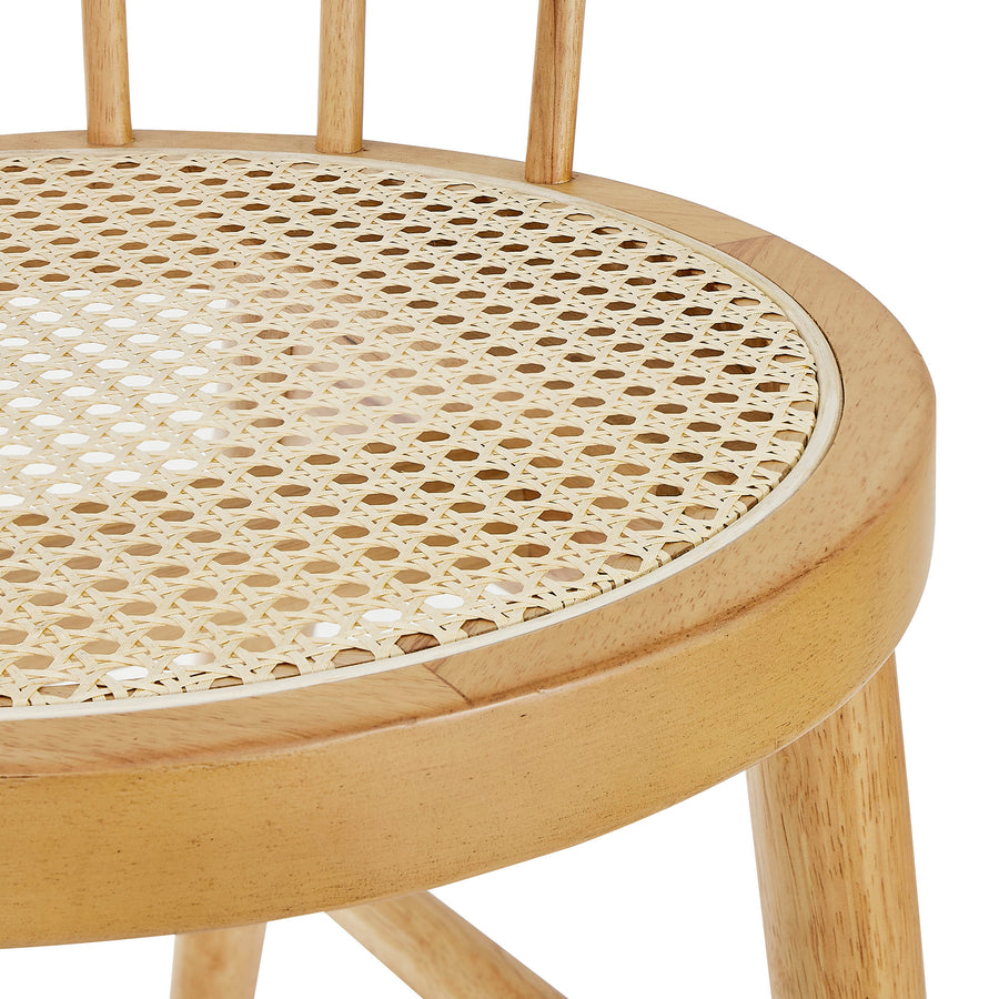 Peratallada Curved Spindle Back Dining Chairs Set of 2 in Natural