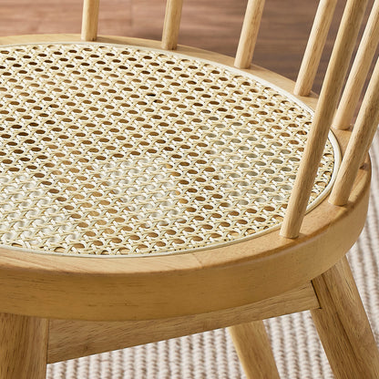 Lykke Curved Spindle Back Dining Chairs Set of 2 by Furniture For America