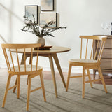 Peratallada Curved Spindle Back Dining Chairs Set of 2 in Natural