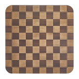 Vesteralen 36 Inch Square Checkered Dining Table in Walnut and Dark Walnut