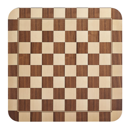 Oscar 36 Inch Square Checkered Dining Table in Oak and Walnut