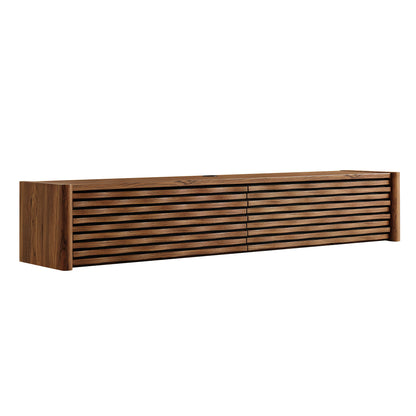 Emric Wave 71" Wall-Mounted TV Cabinet by Furniture For America