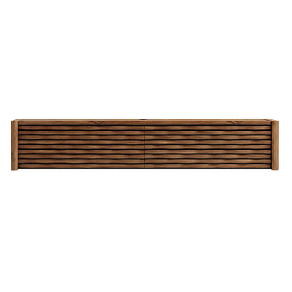 Emric Wave 71" Wall-Mounted TV Cabinet by Furniture For America