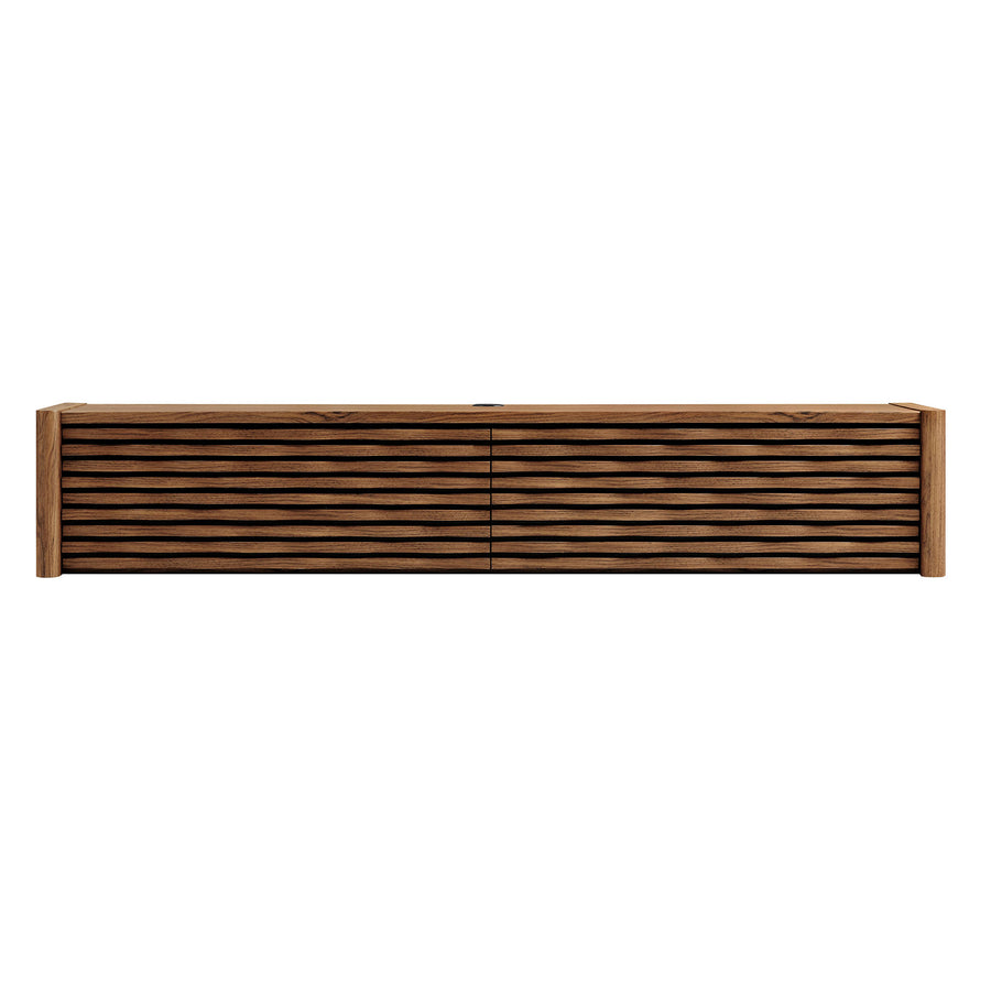 Sol Wave 71" Wall-Mounted TV Cabinet in Walnut
