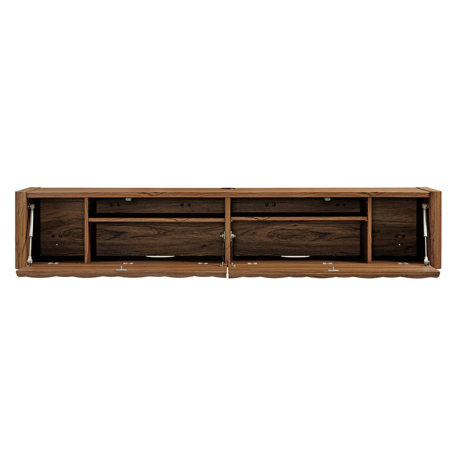 Sol Wave 71" Wall-Mounted TV Cabinet in Walnut