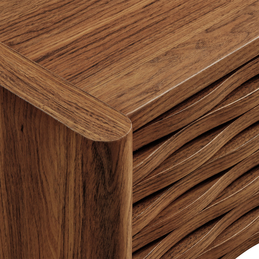 Sol Wave 71" Wall-Mounted TV Cabinet in Walnut